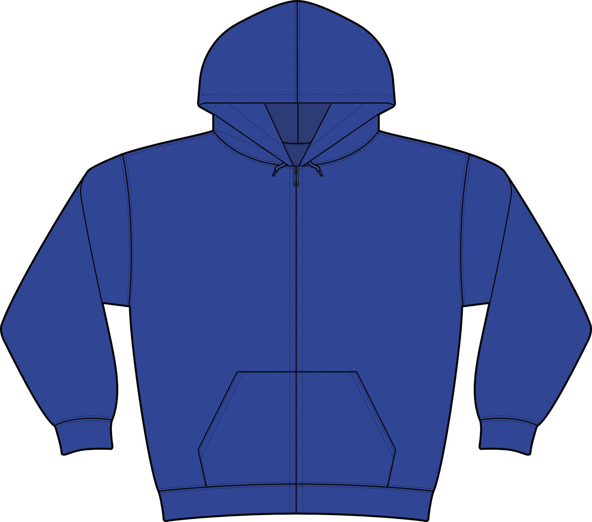 Hanes Full-Zip Hooded Sweatshirt