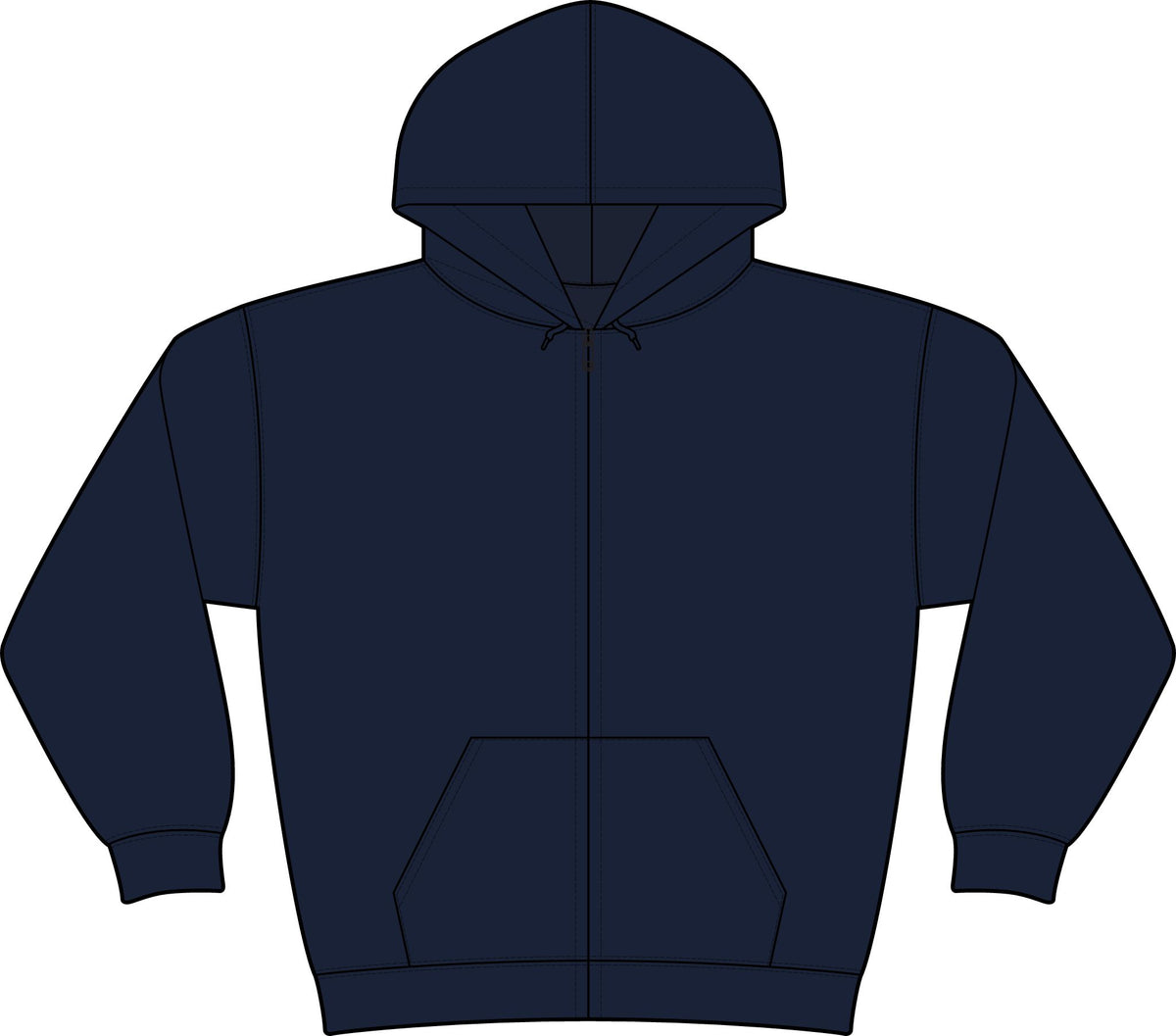 Hanes Full-Zip Hooded Sweatshirt