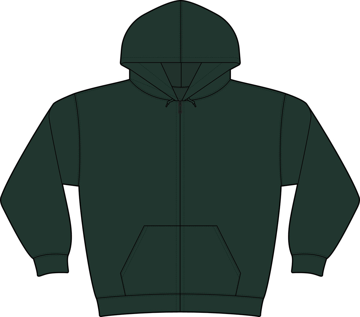 Hanes Full-Zip Hooded Sweatshirt