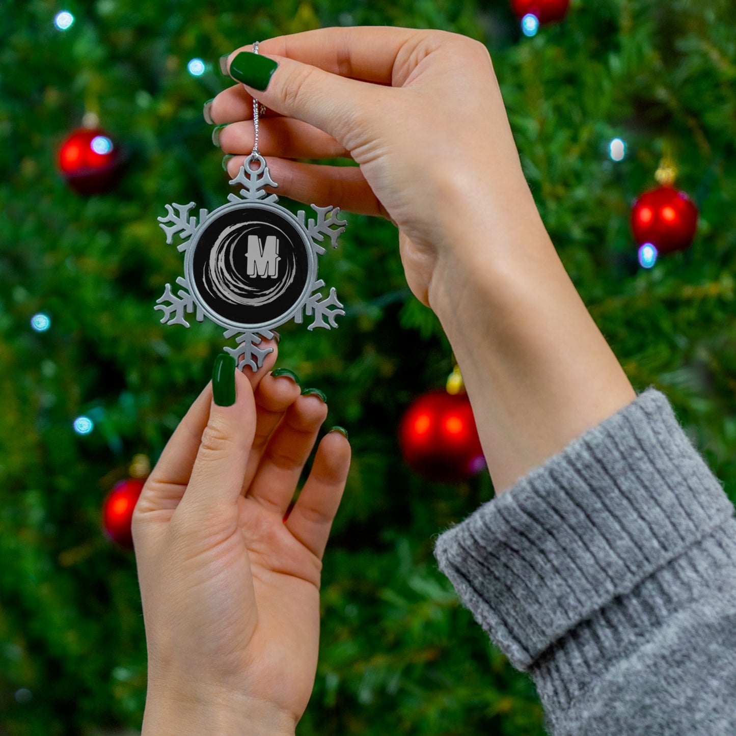 Logo Pewter Snowflake Ornament